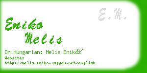 eniko melis business card
